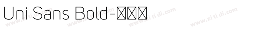 Uni Sans Bold字体转换